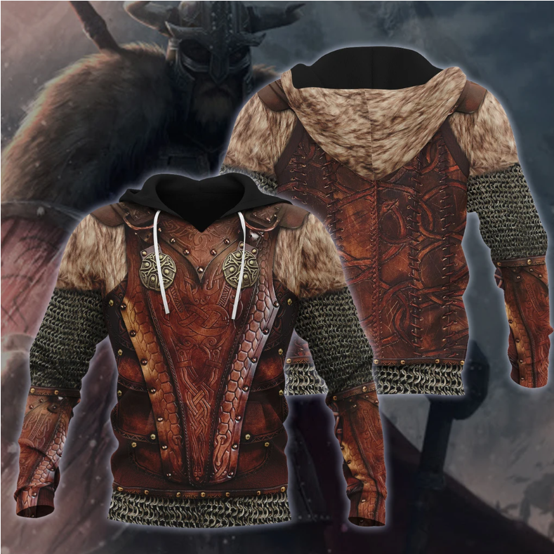 3D All Over Printed Viking Armor Shirts-Apparel-HP Arts-Hoodie-S-Vibe Cosy™