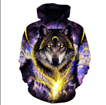 Premium Wolf Native American Galaxy 3D All Over Printed Unisex Shirts