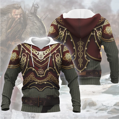3D All Over Printed Mystic Viking Armor-Apparel-HP Arts-Hoodie-S-Vibe Cosy™