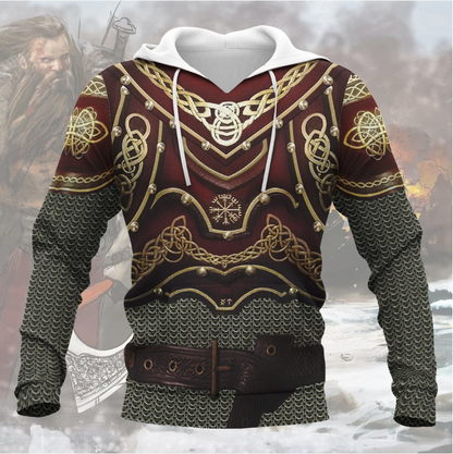 3D All Over Printed Mystic Viking Armor-Apparel-HP Arts-Hoodie-S-Vibe Cosy™
