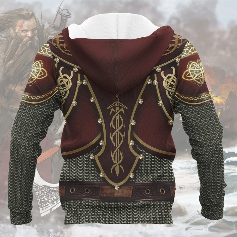3D All Over Printed Mystic Viking Armor-Apparel-HP Arts-Hoodie-S-Vibe Cosy™
