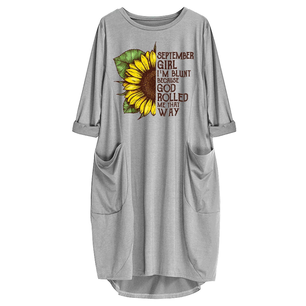 September Girl Im Blunt Because God Rolled Me That Way Dress-Apparel-GP Art-Dress-S-Vibe Cosy™