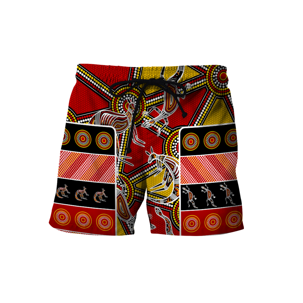 Aboriginal Kangaroo Dot Painting Patterns Shirt for Men and Women