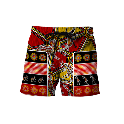Aboriginal Kangaroo Dot Painting Patterns Shirt for Men and Women