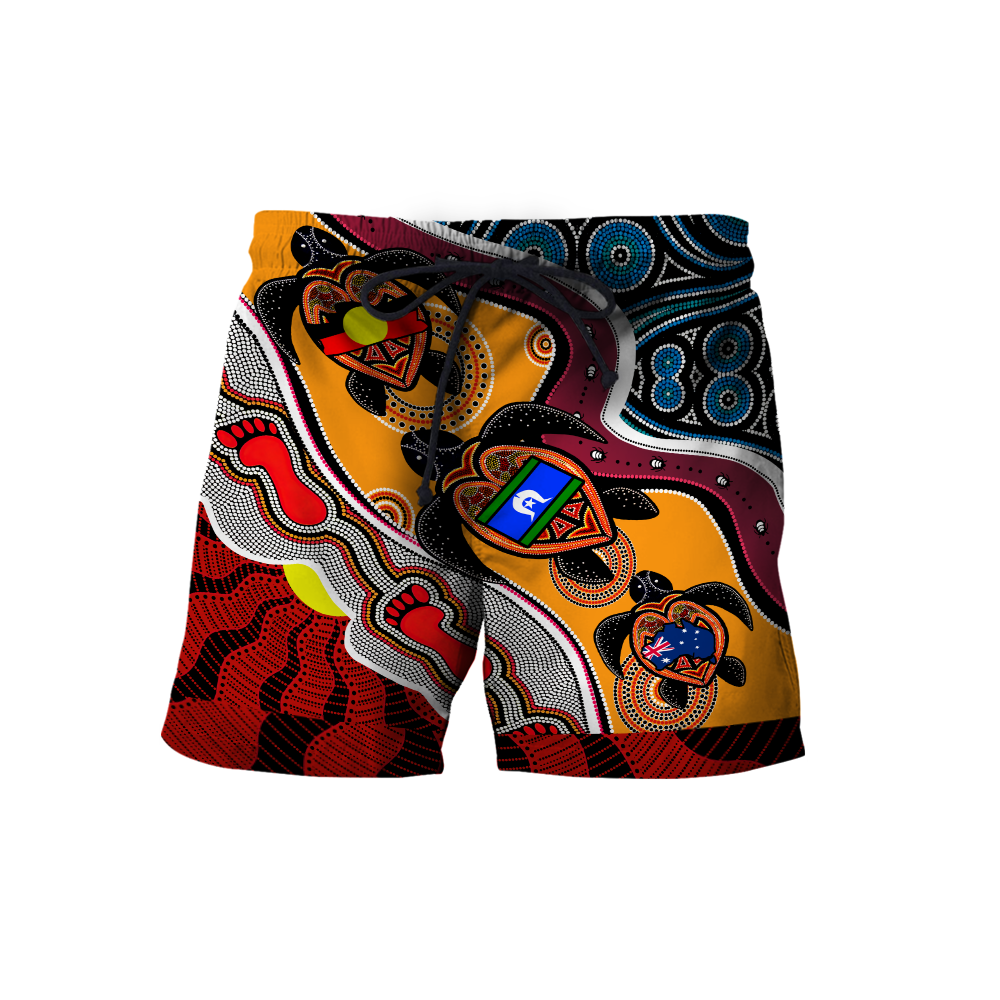 Australia Aboriginal Dots With Turtle And Naidoc Flags 3D Hoodie Shirt For Men And Women