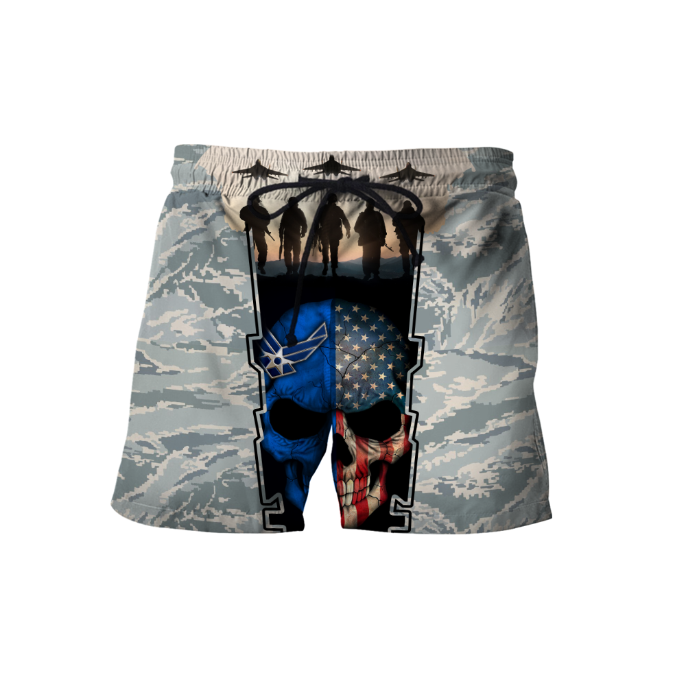US Air Force skull 3d all over printed for man and women Pi270203 PL-Apparel-PL8386-SHORTS-S-Vibe Cosy™