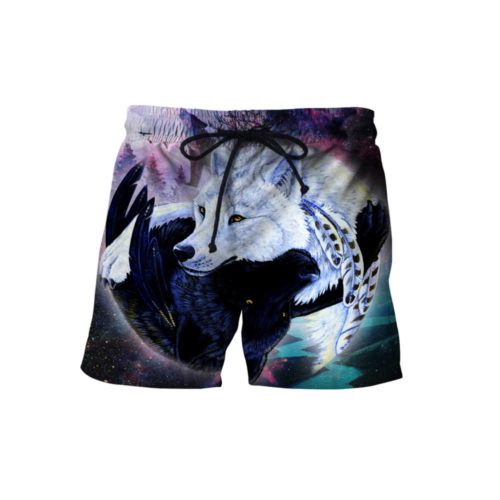 3D Black and White Wolf Unisex Shirts DA13102003