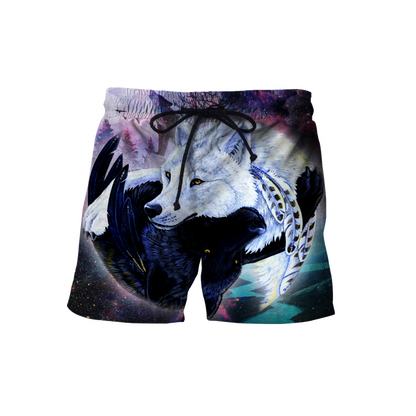 3D Black and White Wolf Unisex Shirts DA13102003