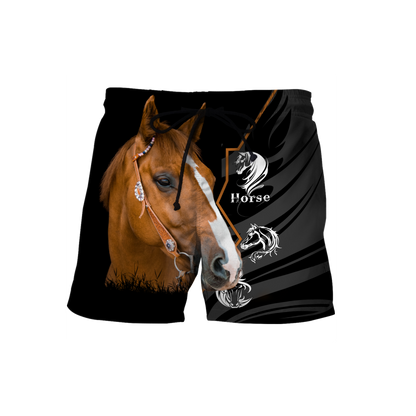 Beautiful Horse 3D All Over Printed shirt for Men and Women Pi040106-Apparel-TA-Shorts-S-Vibe Cosy™
