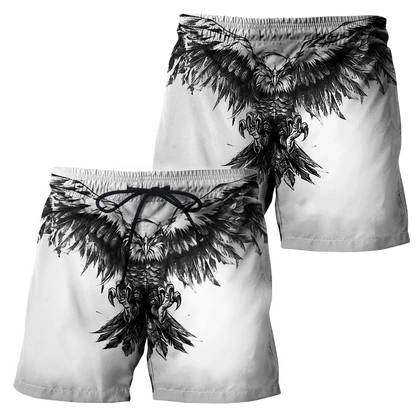 Eagle Tattoo Art Hoodie T Shirt For Men and Women HAC300504-NM-Apparel-NM-Shorts-S-Vibe Cosy™