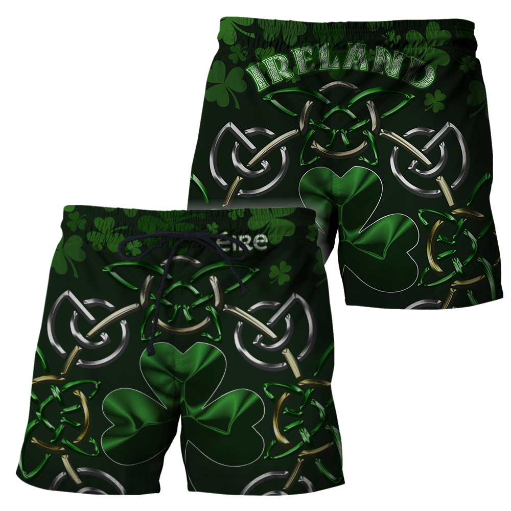 Irish Saint Patrick's Day Shamrock Celtic Cross Hoodie T-Shirt Sweatshirt Pi020310-Apparel-NM-Shorts-S-Vibe Cosy™