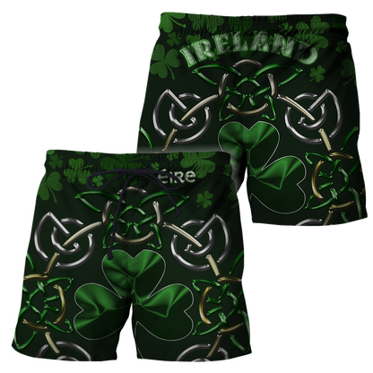 Irish Saint Patrick's Day Shamrock Celtic Cross Hoodie T-Shirt Sweatshirt Pi020310-Apparel-NM-Shorts-S-Vibe Cosy™