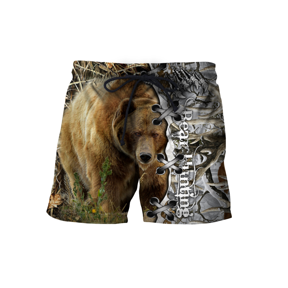 BEAR HUNTING CAMO 3D ALL OVER PRINTED SHIRTS FOR MEN AND WOMEN Pi061202 PL-Apparel-PL8386-Shorts-S-Vibe Cosy™