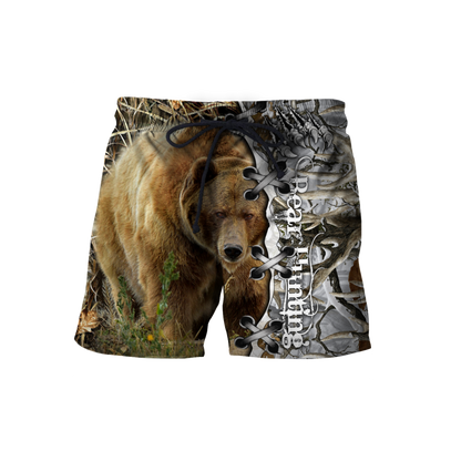 BEAR HUNTING CAMO 3D ALL OVER PRINTED SHIRTS FOR MEN AND WOMEN Pi061202 PL-Apparel-PL8386-Shorts-S-Vibe Cosy™