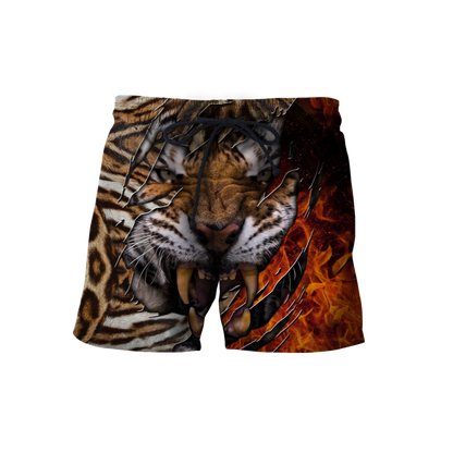 Warrior Tiger Hoodie Over Printed for Men and Women
