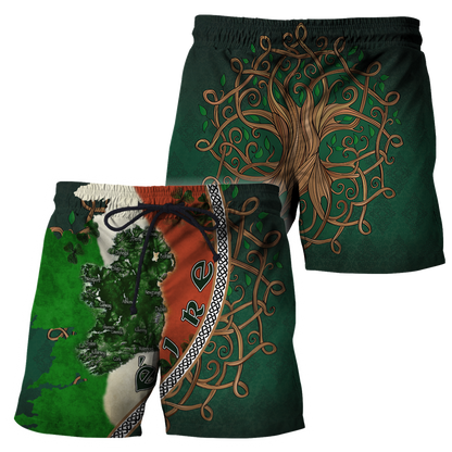 Irish Saint Patrick's Day Shamrock Celtic Cross Hoodie T-Shirt Sweatshirt Pi020308-Apparel-NM-Shorts-S-Vibe Cosy™