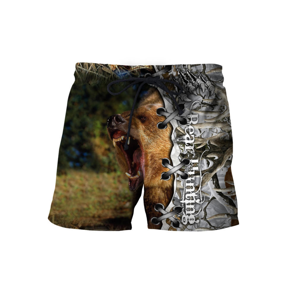 BEAR HUNTING CAMO 3D ALL OVER PRINTED SHIRTS FOR MEN AND WOMEN Pi061201 PL-Apparel-PL8386-Shorts-S-Vibe Cosy™