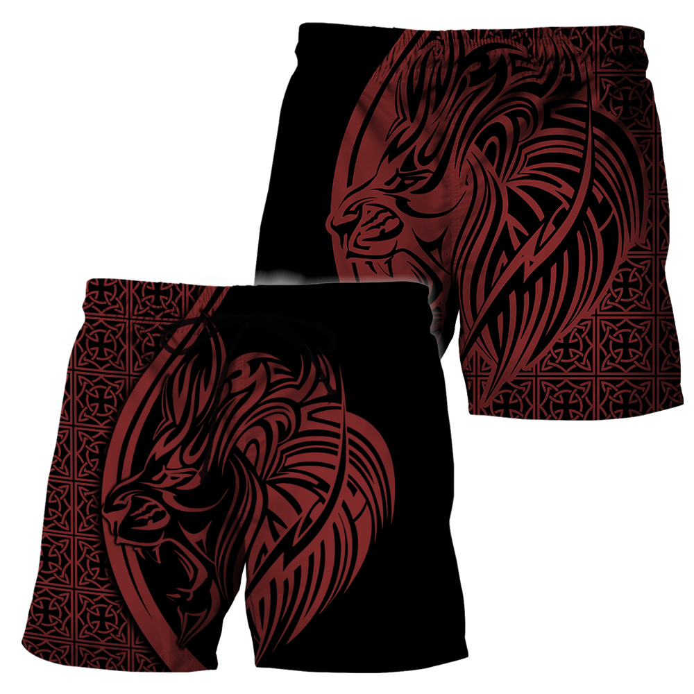Lion Tattoo Hoodie T Shirt For Men and Women HAC080605-NM-Apparel-NM-Shorts-S-Vibe Cosy™