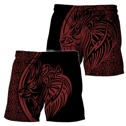 Lion Tattoo Hoodie T Shirt For Men and Women HAC080605-NM-Apparel-NM-Shorts-S-Vibe Cosy™