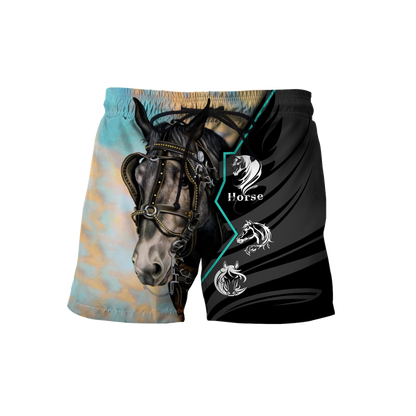 Beautiful Horse 3D All Over Printed shirt for Men and Women Pi040105-Apparel-NNK-Shorts-S-Vibe Cosy™