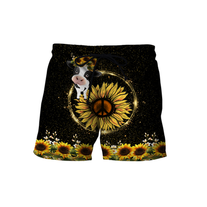 Awesome Cow And Sunflower 3D All Over Printed Shirts