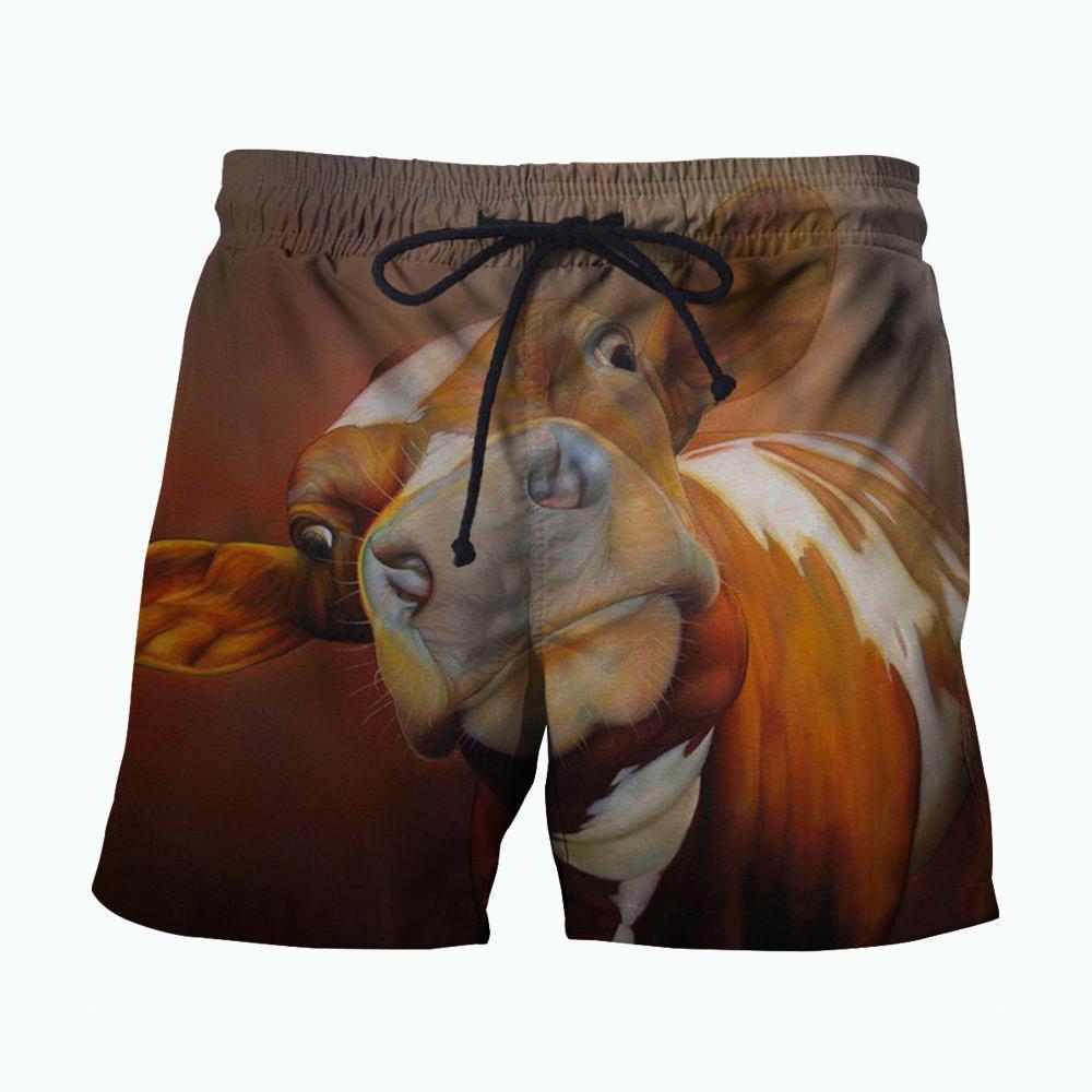 3D All Over Printed Face Cow Shirts-Apparel-HP Arts-SHORTS-S-Vibe Cosy™