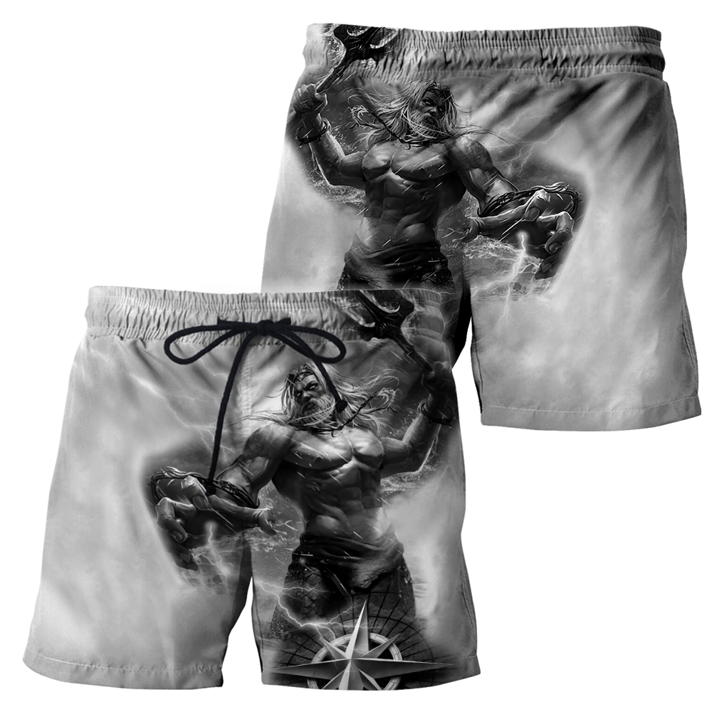 Poseidon Tattoo 3D All Over Printed Shirts HAC040601-Apparel-MP-Shorts-S-Vibe Cosy™