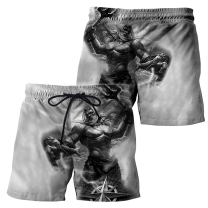 Poseidon Tattoo 3D All Over Printed Shirts HAC040601-Apparel-MP-Shorts-S-Vibe Cosy™