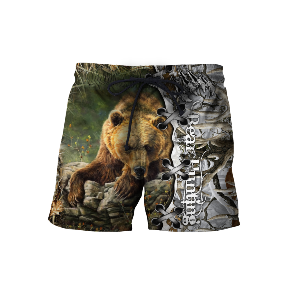 BEAR HUNTING CAMO 3D ALL OVER PRINTED SHIRTS FOR MEN AND WOMEN Pi061203 PL-Apparel-PL8386-Shorts-S-Vibe Cosy™