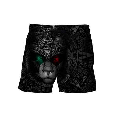 Custom Name Mexican Lion Warrior 3D All Over Printed Shirt for Men and Women