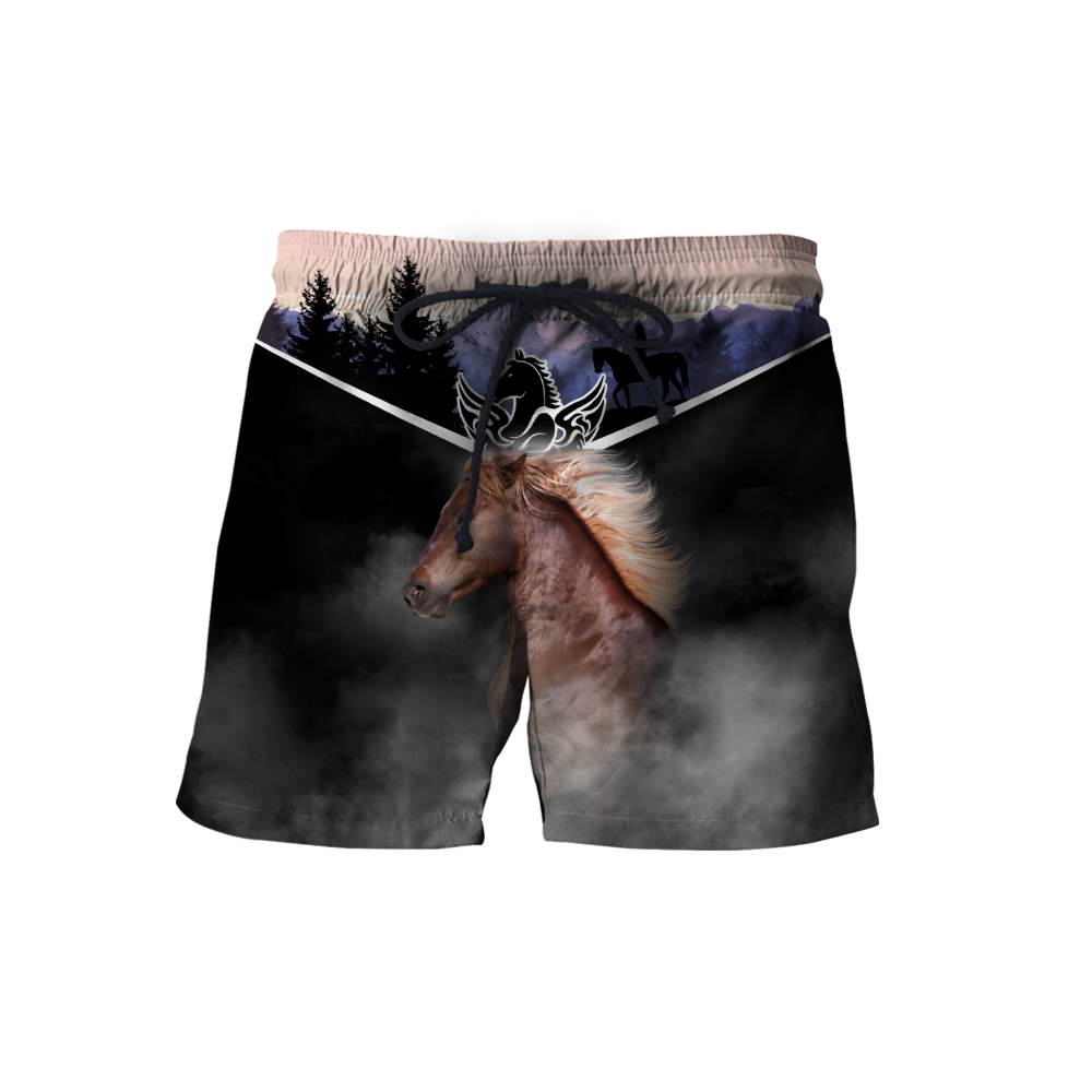 Love Horse 3D All over print for Men and Women shirt Pi030103-Apparel-NNK-Shorts-S-Vibe Cosy™