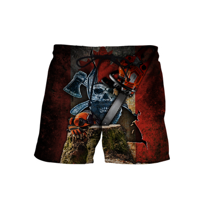 Beautiful Chainsaw Canadian Flag Art 3D All Over Printed Shirts Pi281102-Apparel-MP-Shorts-S-Vibe Cosy™