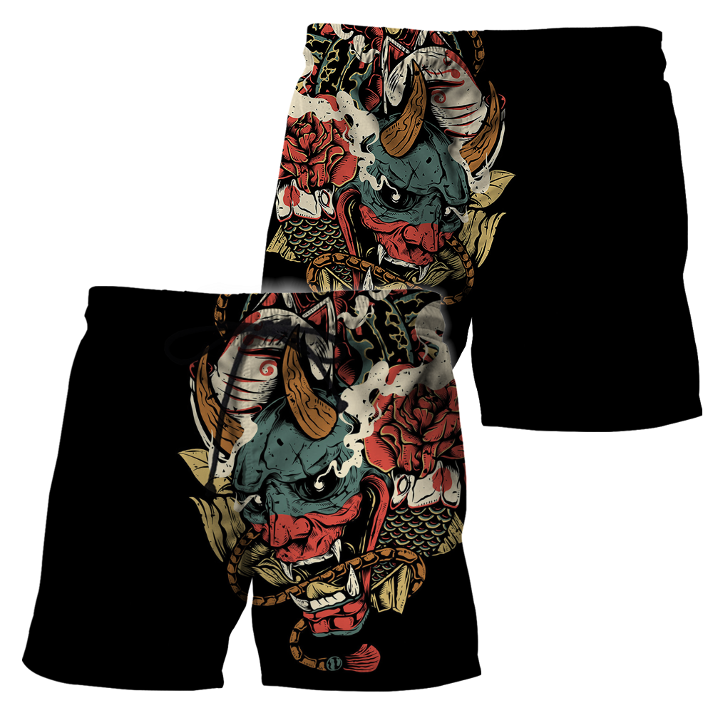 Samurai Tattoo Art Hoodie T Shirt For Men and Women HAC220604-NM-Apparel-NM-Shorts-S-Vibe Cosy™