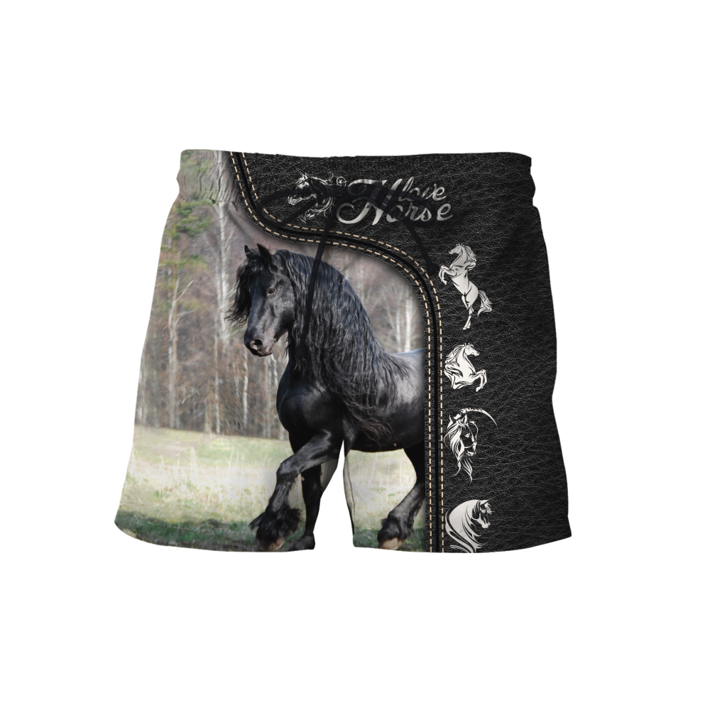 Love Horse 3D All Over Printed Shirts Pi220401-Apparel-TA-Shorts-S-Vibe Cosy™