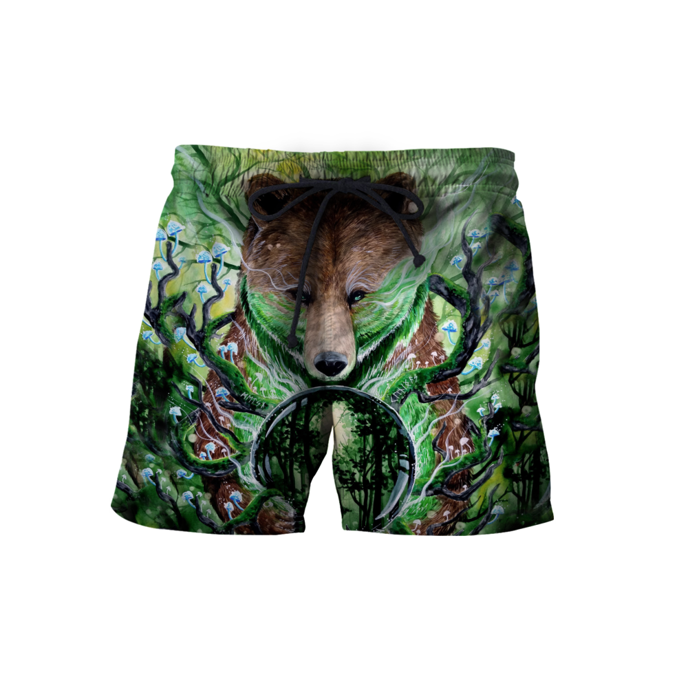 Magic Bear 3D all over printed shirts for men and women Pi121202 PL-Apparel-PL8386-Shorts-S-Vibe Cosy™