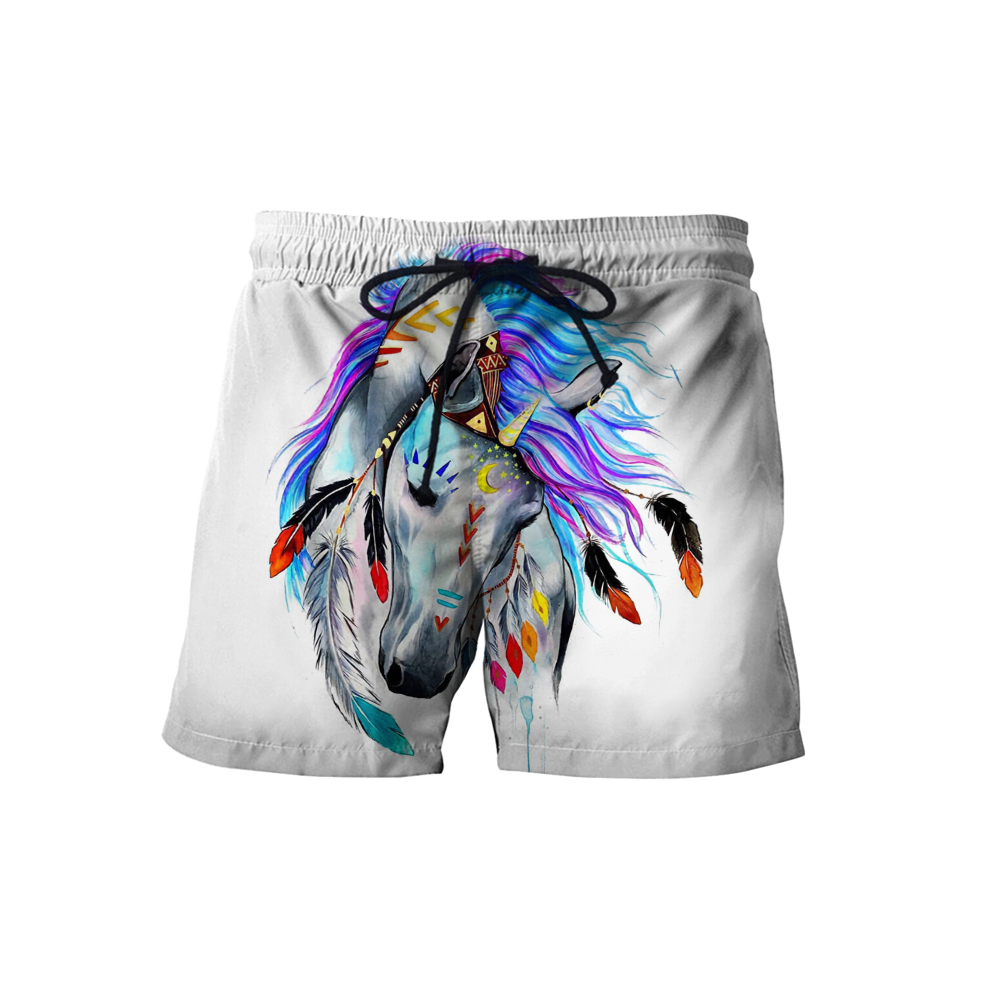 Beautiful Horse 3D All Over Printed shirt for Men and Women Pi060105-Apparel-NNK-Shorts-S-Vibe Cosy™