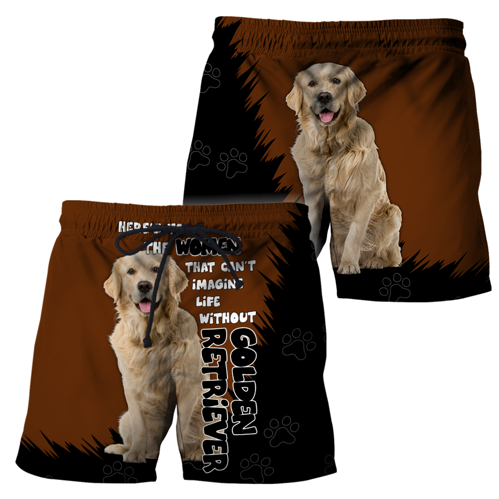 Golden Retriever Dog Lover 3D Full Printed Shirt For Men And Women Pi281208-Apparel-MP-Shorts-S-Vibe Cosy™