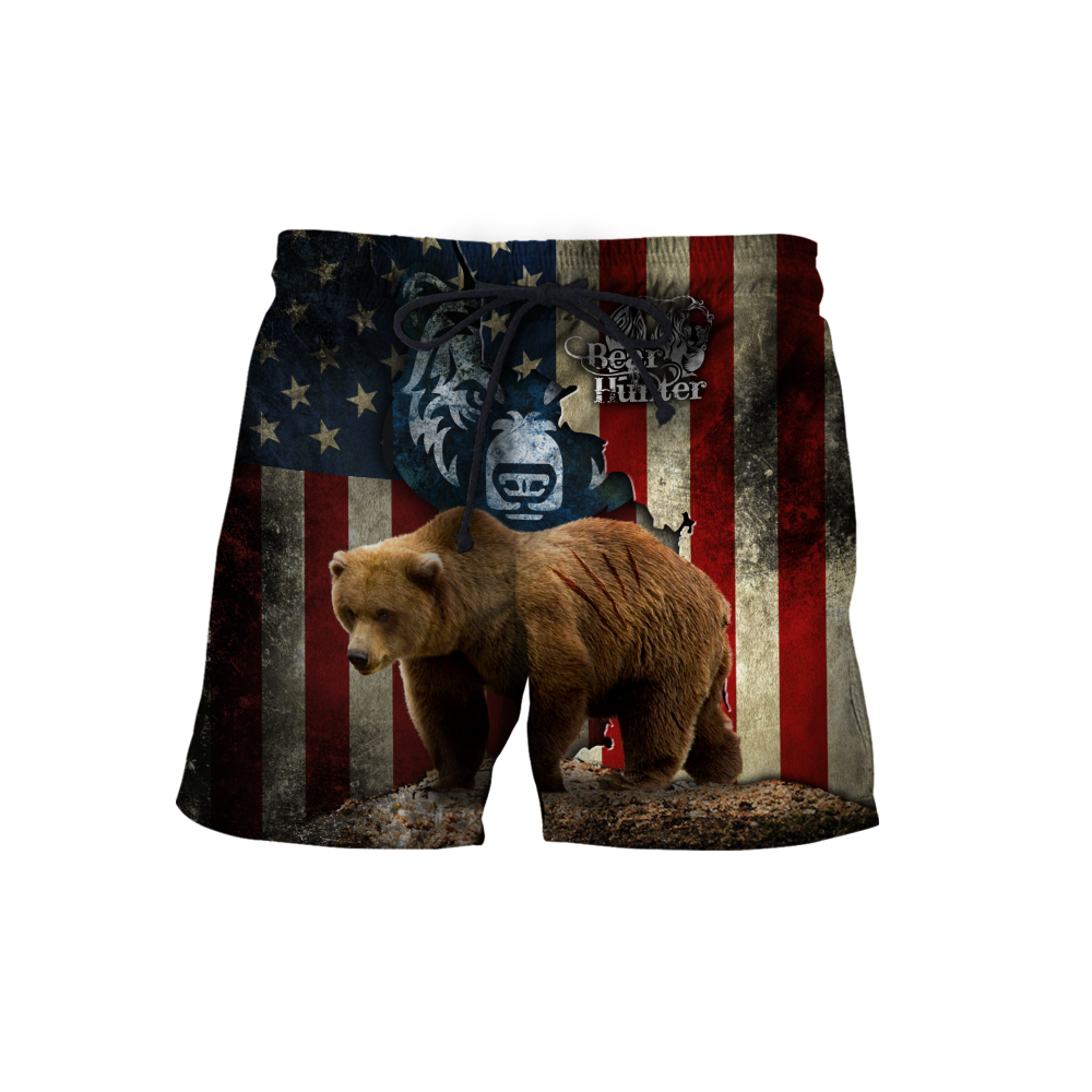 Bear hunter camo 3D all over printed shirts for men and women Pi111201 PL-Apparel-PL8386-Shorts-S-Vibe Cosy™