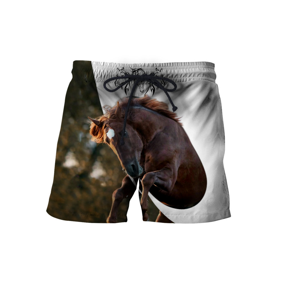 Love Horse 3D All over print for Men and Women shirt Pi030102-Apparel-NNK-Shorts-S-Vibe Cosy™