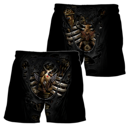 Steampunk Mechanic Skull All Over Printed Hoodie For Men and Women Pi21102002