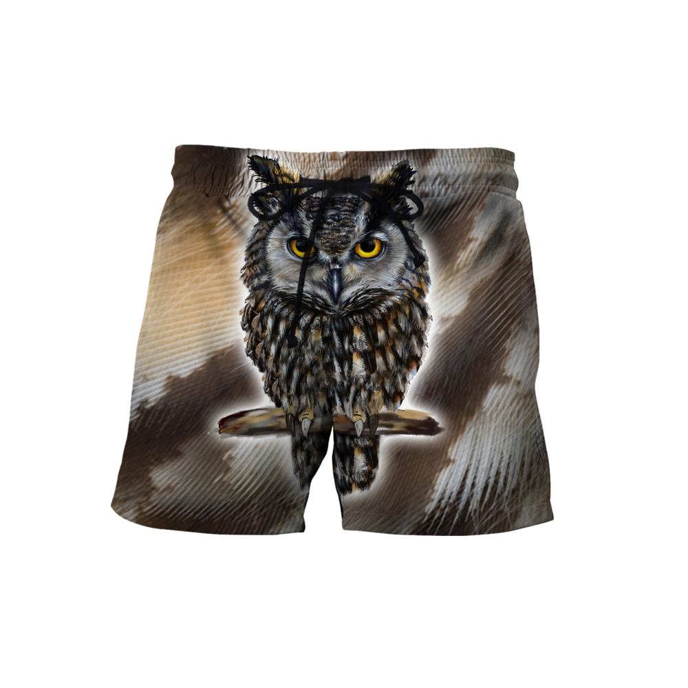 Owl 3d hoodie shirt for men and women QB05162001-Apparel-HG-Shorts-S-Vibe Cosy™