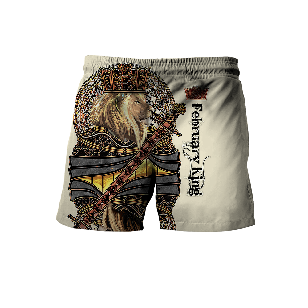 February King Lion 3D All Over Printed  Unisex Shirts