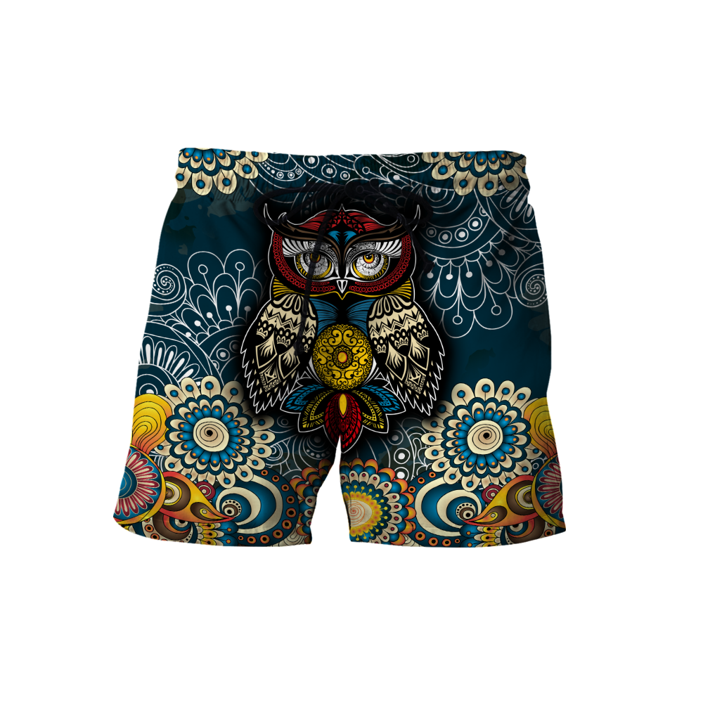 Owl 3d hoodie shirt for men and women QB05132001-Apparel-HG-Shorts-S-Vibe Cosy™