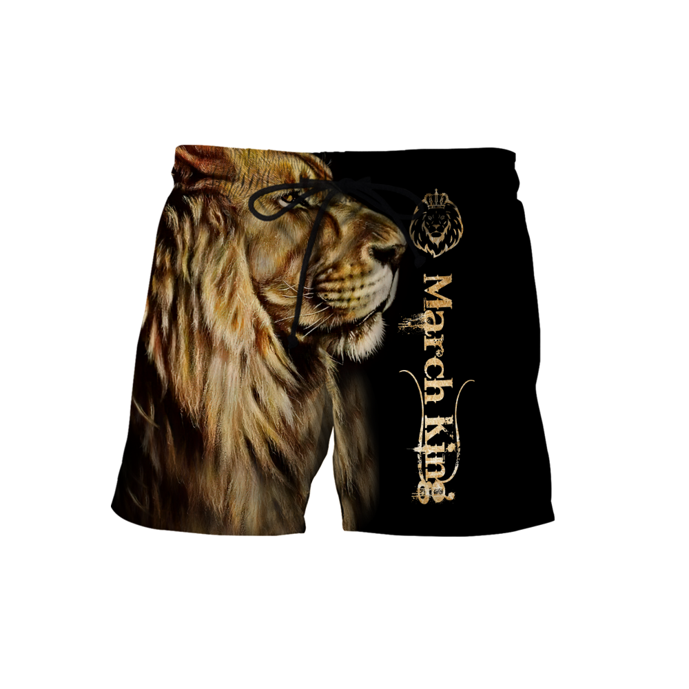 Custom Name March King Lion 3D All Over Printed Unisex Shirt