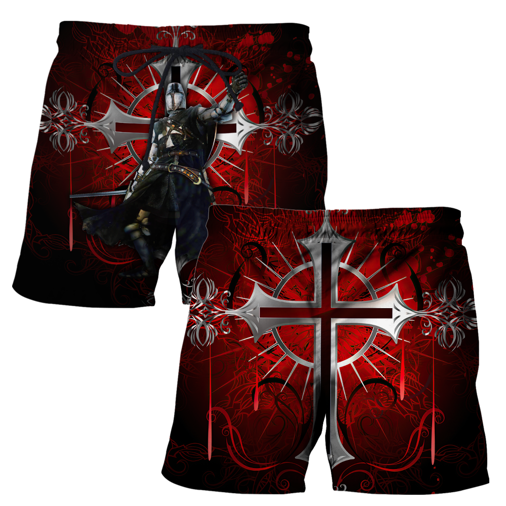 Premium Knight Templar Red Cross All Over Printed Shirts For Men And Women MEI