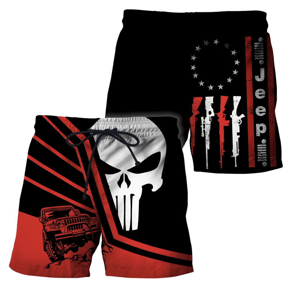 Jeep Skull Black and Red Unisex Shirts DL20302001