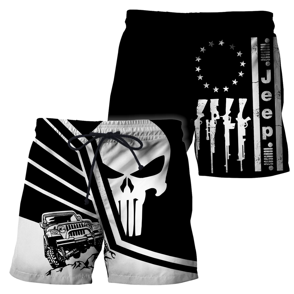 Jeep Skull Black and White Unisex Shirts DL20302001S