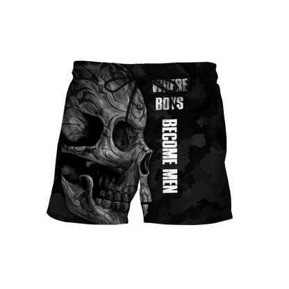Love Skull tattoos balck 3D all over printed for man and women QB06062002-Apparel-PL8386-Short-S-Vibe Cosy™