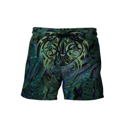 Maori hei matau paua shell 3d all over printed shirt and short for man and women-Apparel-PL8386-Shorts-S-Vibe Cosy™