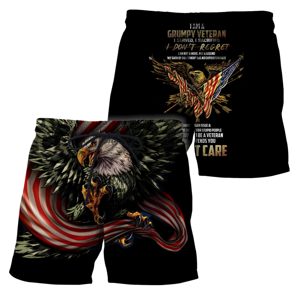 Eagle US Grumpy Veteran 3D shirts for men and women